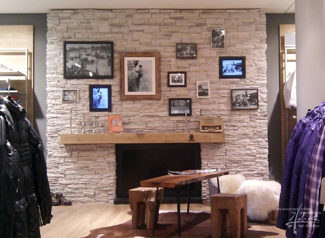 Im wohnzimmer steinwand von adik wanddesign
