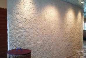 Steinwand rund gebaut