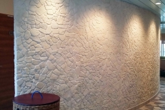Steinwand rund gebaut