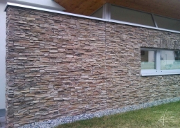 Fassadengestaltung mit Steinpaneelen