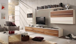 Coole Betonwand im Wohnzimmer