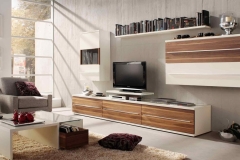 Coole Betonwand im Wohnzimmer