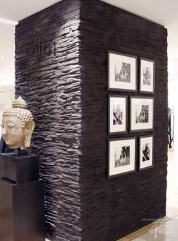 Steinwand schwarz im Shop