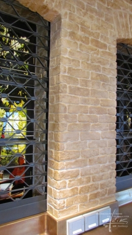 Ziegelwand als Fassade
