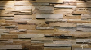Holzpaneel aus wiederverwertetem Teakholz