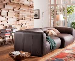Holzwandgestaltung im Wohnzimmer