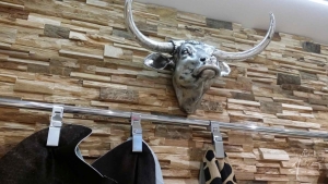 Holzpaneel im Shop