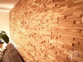 Holzwand Eiche gespalten