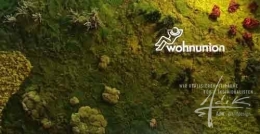 Mooswand für den Messebau