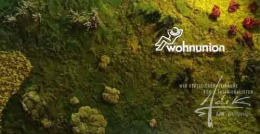 Mooswand für den Messebau