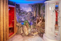 Felsen und Illusionsmalerei
