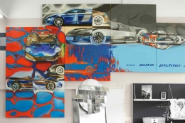 Viele einzelne Leinenbilder