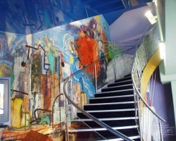 Kunstmalerei direkt auf die Wand gemalt